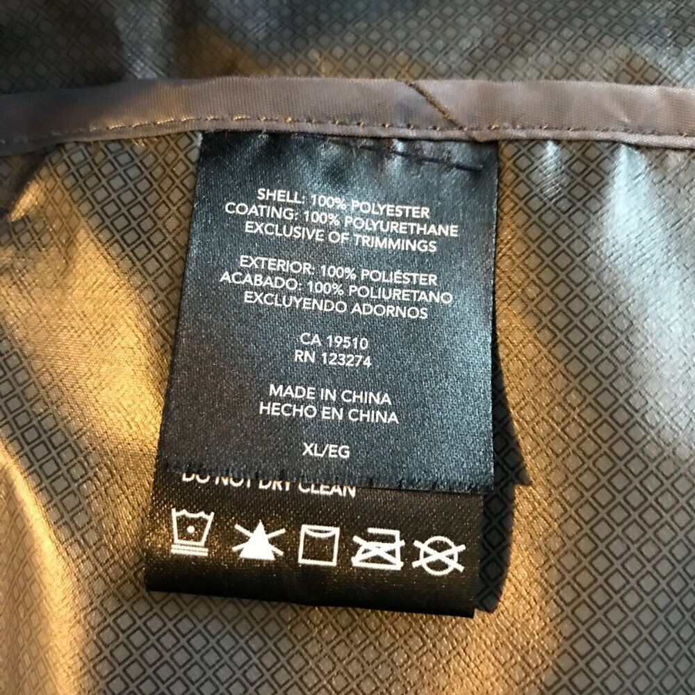 Paradox lightweight rain jacket with hood. Navy with allover pattern. Size XL - Picture 8 of 11